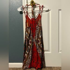 Red/Multicolored Patterned Dress